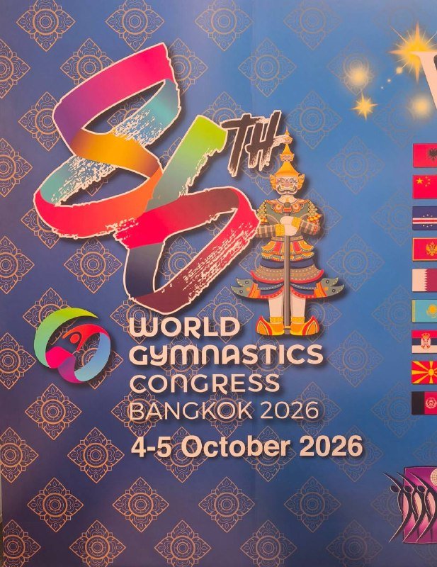 Делегация федерации участвует в 86-м Конгрессе World Gymnastics в Бангкоке